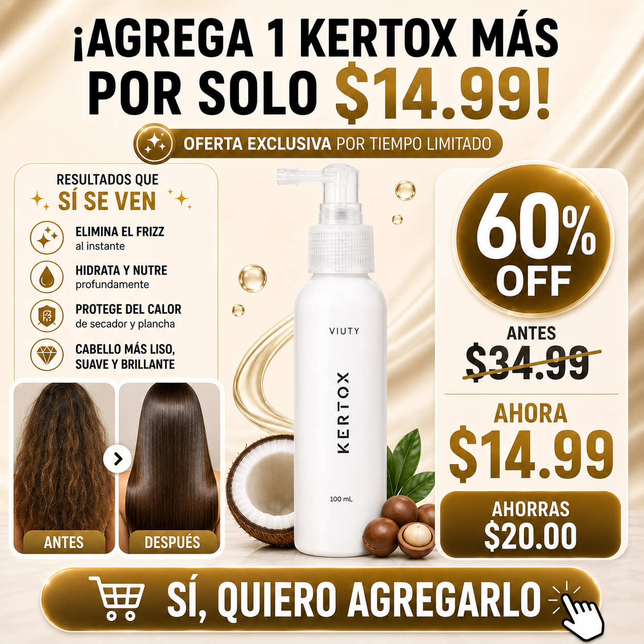 PROMO 1 UNIDAD I KERTOX® BOTOX CAPILAR
